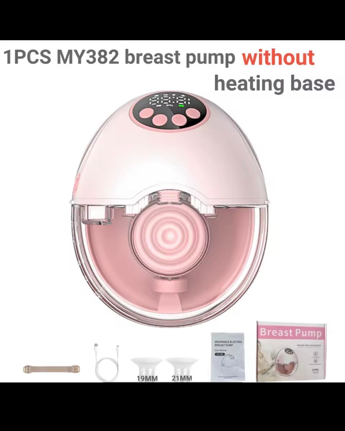 Tire-lait portable ultra silencieux mains libres, collecteur de lait confortable pour l'allaitement avec téterelle de 24 mm